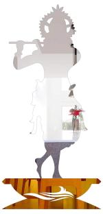 Wall1Ders Multicolor Krishna Acrylic Wall Mirror Sticker