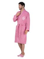 Rangoli Royal Bamboo Bathrobe for Men | Purple | Ultra-soft, Lightweight & Highly Absorbent Luxurious Bath Gown/Bath Robe for Men With Matching Slippers