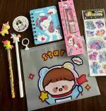 Le Delite Mini Pocket Diary With Pen, Doll Tin Pouch Wallet, Pencil Box-Gift Combo Set For Girls/Kids