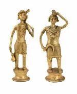 Bastar Art Couple Pair Brass For Collectible Handicraft Art By KALARAMBH