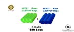S Satisfyshop Combo pack 19X21 ( 3 black/ 3 green) Medium 13 L Garbage Bag (180Bag )