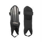 Vector X Black and White Synthetic Shinguard with Ankle Adjustable (Small)