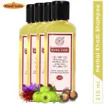 Herbal Khadi Saffron Tulsi Reetha Cleansing Herbal Shampoo, for Hair Fall Control, 840 ml