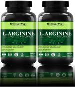 Naturewell L-Arginine 1000Mg Capsules Per Serving, L Arginine Supplement, 60 Capsules Each (Pack Of 2)