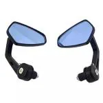 BXtremeZ Triangle Mirror for Motorbike Rear View Side Handle Bar End Mirrors For All Universal Bikes