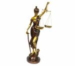 Kartique Handmade Brass Blind Folded Justice Lady Showpiece - 30 inch