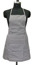 Lushomes apron for women, Brown Checks apron for kitchen, kitchen apron for Men Women, waterproof apron, plastic apron Backing for kitchen, Cooking Apron, aprint, kitchen dress (62x82 Cms, Set of 1)