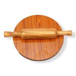 KAVISHRAJ Premium Marble Chakla with Wooden Belan Set Perfect for Roti, Chapati, Paratha