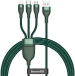 Baseus 1 Pin USB Type A Lightning Cables Green for Gaming Console, Camera, Tablet, Mobile, Computer, MP3 Player, Smart Watch, TV (1.2 m)