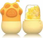 OLKINO Ice Roller Face Roller Silicone Face Roller Reusable Ice Roller for Face Eye Massager Facial Ice Facial Roller for Reducing Wrinkles Lighten Skin (Yellow Cat Claws)