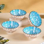 Nestasia Blue Ceramic Snack Bowls Designer Snack Bowl