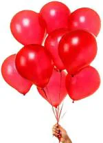FANEX Solid Metallic Red Balloon (Pack of 50)