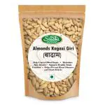 Sindhi Dry Fruits Kagazi Badam Giri, Badam Without Shells, Raw, Eat Fresh Almonds, Contains High Oil Content, Great Snack for Diabetic Patients, 500g Zip Pouch