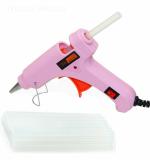 Fadman Pink 20 W Mini On Off Switch And Indicator Hot Melt Glue Gun With 15 Glue Sticks, 7 Mm
