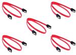 AdzMozi Fidelish SATA 3 Cable 1.5 to 6 GBs for Hard Disk and SSD Cable with Locking Latch - Pack of 5