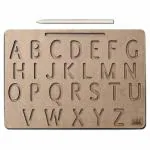 Mini Leaves Montessori Wooden Alphabet Tracing Board Tracing Letters for Kids Ages 3-5