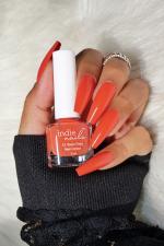 Indie Nails Sunset Orange Vegan Quick Dry Long Lasting Gloss Finish Toxin 12 Free Formula Nail Lacquer, Orange Nail Polish, Pastel Nail Enamel 5ml