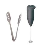 Blue Wonder Stainless Steel Momo Tong with Stainless Steel Coffee Beater and Multicolour, Pack of 2