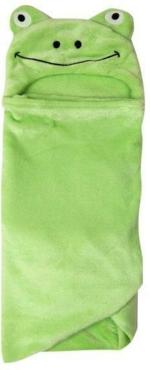 Pandaoriginals Green Frog Cotton Bath Towel for Baby Boys and Girls (30 x 35 inch)