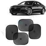 Kingsway Car Curtain Sticky Sun Shade Universal Use for Audi A7, 2020 Onwards Model, Color : Black, Mesh, Pack of 4 Piece Car Sun Shades Blinds Cover