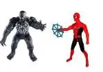 Gift Baba Spider Man and Venom Superhero Figures | Toys Action Figure Premium Playset with LED Light for Boys & Girls Best for Gifts,Decoration (Spider Man B + Venom)