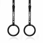 Kobo Fitness Gymnastics Rings, Roman Ring with Straps Buckles for Cross Fitness Functional Training and Total Body Conditioning at Home (Imported)