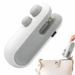 SHREE SANT ENTERPRISE Portable Mini Sealing Machine 2 in 1 USB Rechargeable Magnetic Bag Sealer Heat Seal with Cutter, Plastic Bags Packing Machine Home Appliances