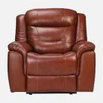 Recliners India Half-leather Manual Recliner (Finish Color - TAN, DIY(Do-It-Yourself))