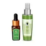 Combo of Tea Tree Essential Oil (10ml) & Neem Tulsi Toner (125ml), ECOCERT & PeTA Certified, Paraben & Sulphate Free