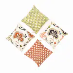 The Hive Cotton Cushion Covers 16 X 16 inches, Set of 4 Pieces| (Wild Flower)