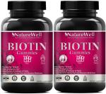 Naturewell Hair Skin And Nail - Biotin, Folic Acid Vitamins For Adults Pro, 30 Gummies Each (Pack Of 2)