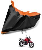 Auto Hub Bike Body Cover for Yamaha FZ , Dustproof UV Protection water resistant Custom Fit Cover-(Black-Orange )