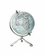Casadecor Silver, White Aluminium, Acrylic Educational Modern Lic Base And Arc Whereabouts Unishphere Rotating Globe For Home Decoration, 8 Inches