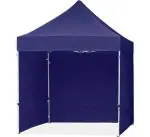 World Of Wish Blue Metal Foldable Outdoor Gazebo Tent With 3 Side Cover - 2 X 2 Mtr.