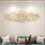 ZOVE Metal Wall Decor for Living Room Golden Flower Wall Hanging Home Decoration Perfect for Living Room/Hotel/Restaurant/Bedroom/Drawing Room (46 X 16 INCH ) ( Golden Colour)