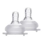 Dr. Flow Anti Colic Silicone Teat for Wide Neck Bottles 2 pcs (6+ M)