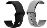 Black Lovies Black, Grey Silicone Smart Watch Strap For Amaze Fit Pace (Pack Of 2)
