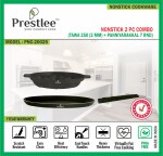 Prestlee Nonstick Cookware Set 2 PC Combo - (Tawa 250 + Panniyarakkal 7 Rnd) - Popular / Nonstick Tawa / Flat Tawa / Dosa Tawa / Roti Tawa