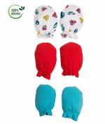 More smile...COCOONORGANIC 100% COTTON MITTEN PACK OF 3