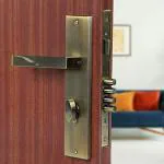 Voltizi Premium 10 inch One Side Key Mortise Door Lock Handle Set (Copper, Stainless Steel)