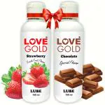 LOVE GOLD LUBE STRAWBERRY & CHOCOLATE Lubricant for Men & Women Water Base Non Sticky 100ml