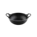 Trilonium Triple Seasoned Cast Iron CrockWok Mini Kadhai 20 cms, 1.2 kgs