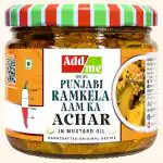 Add Me Punjabi ramkela mango pickle 300g, keri aam ka achar in mustard oil