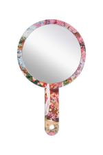 Victor Mirrors Decorative Hand Mirror 7 x 10.75 Inch, UV Print Makeup Mirror for Women, Portable Traditional Fancy Mirror - Medium size
