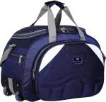 Skyfa Fashion Blue Synthetic Strolley Duffel Bag, 60 L