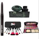 URBEN QUEEN-KAJAL & TYA 6155 makeup KIT & Set of 7 brushes & sunisa foundation waterproof cc cream Foundation ( 4 ITEMS )