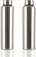 STEEPLE VISAXMI Stainless Steel Water Bottle 1000 ml (Pack of 2)