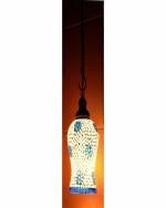 Lal Haveli White Glass Ceiling Lamp For Home Decor