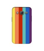 Casotec Rainbow Colors Design 3D Printed Hard Back Case Cover for Samsung Galaxy J2