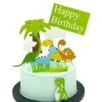 Party Midlinkerz Dinosaur Theme Happy Birthday Cake Toppers Set for Kids (11 Pcs)